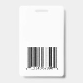 スタッフの写真ID (カスタム社員ロゴ付き) バッジ (裏面)