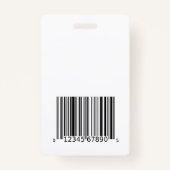 スタッフの写真ID (カスタム社員ロゴ付き) バッジ (裏面)