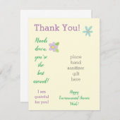 スタッフの感謝の週ハンドサニタイザギフトカード エンクロージャーカード (正面/裏面)