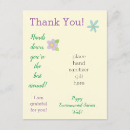 スタッフの感謝の週ハンドサニタイザギフトカード エンクロージャーカード