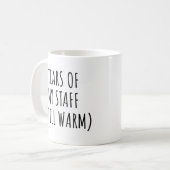 スタッフの涙がまだ温かいおもしろいボスマネージャー コーヒーマグカップ (正面左)