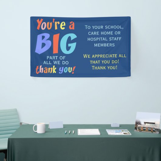 スタッフの皆様に感謝 横断幕 (トレードショー)