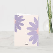 スタッフへの感謝と花を添えた従業員感謝カード 招待状 (裏面)