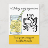 スタッフへの感謝の気持ちを表すギフト ボランティア紹介 顧客 ポストカード (正面)