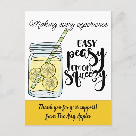 スタッフへの感謝の気持ちを表すギフト ボランティア紹介 顧客 ポストカード (正面)