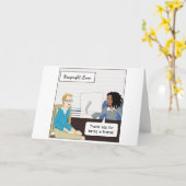 スタッフまたはボランティアの非営利サンキューカード カード (黄色い花)