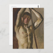 スタッフを持つ人 ポストカード (正面/裏面)