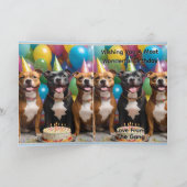 スタッフィのお祝い: ケーキで誕生日パーティー カード (内部)