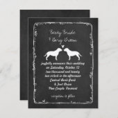 スタッフォードシャーブルテリアの結婚発表 招待状 (正面/裏面)