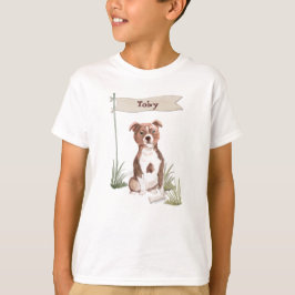 スタッフォードシャーブルテリア ペット 犬 名前入れカスタム Tシャツ