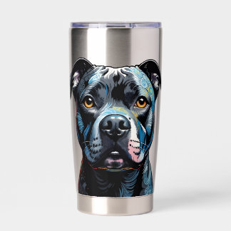 スタッフォードシャーブルテリア (Staffy) 箔押し メッセージカード 保温保冷タンブラー