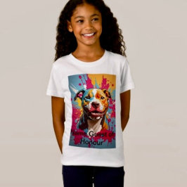 スタッフォードシャー・テリアの誕生日おめでとうデザインTシャツ Tシャツ