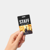 スタッフカスタムイベントまたはコンサート名 バッジ (手持ち)