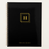 スタッフカスタムチーム向けビジネスプランナーブラック プランナー手帳 (正面)