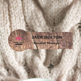 スタッフカスタム用のロゴ銀色の名前タグ 名札