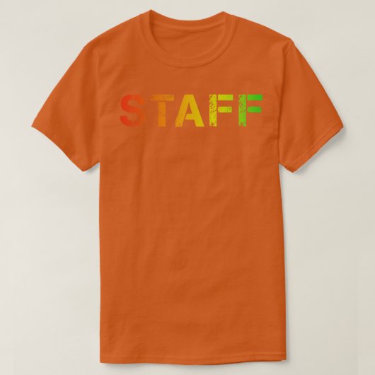スタッフカラフル Tシャツ (デザイン正面)