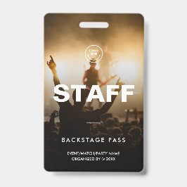 スタッフクルアクセスイベントコンサートミュージックフェスティバル バッジ