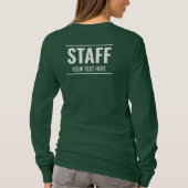 スタッフチームメンバー両面プリント女性用 Tシャツ (裏面)