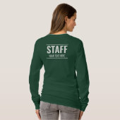 スタッフチームメンバー両面プリント女性用 Tシャツ (裏面フル)