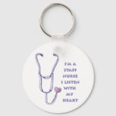 スタッフナースハートキーチェーン キーホルダー (正面)