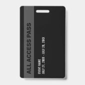 スタッフバックステージパスイベント写真ID バッジ (裏面)