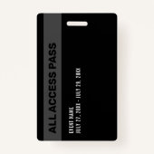 スタッフバックステージパスイベント写真ID バッジ (裏面)