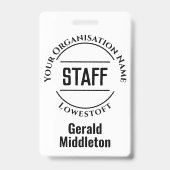 スタッフバッジ。スタッフ公式バッジ バッジ (正面)