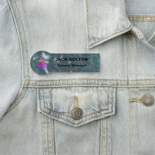 スタッフパーソナライズされたのメタリック名タグ 名札 (インサイチュ)