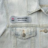 スタッフパーソナライズされたのメタリック名タグ 名札 (インサイチュ)