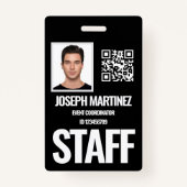 スタッフパーソナライズされた従業員の写真ID バッジ (正面)