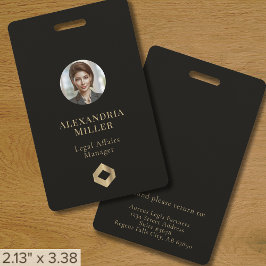 スタッフフォトID エレガント バッジ