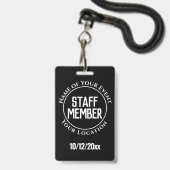 スタッフメンバーバッジ バッジ (Front with Lanyard)