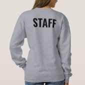 スタッフメンバー会社のビジネスロゴのバルク女性 スウェットシャツ (裏面)