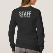 スタッフメンバー追加ロゴ文字はこちらウィメンズブラック Tシャツ (裏面)