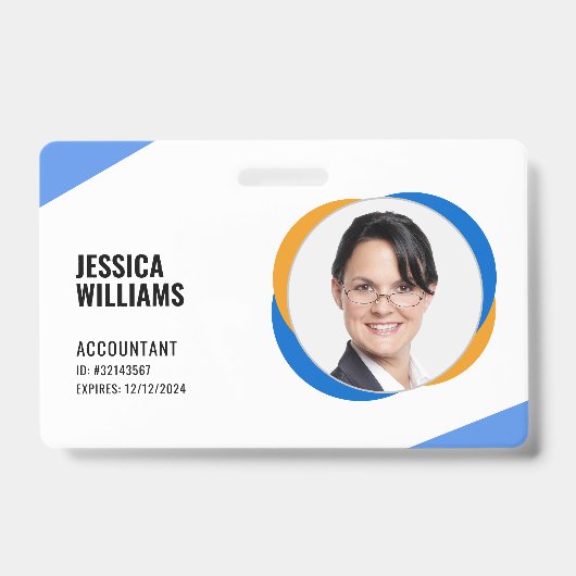 スタッフモダンカラフルの従業員IDバッジ バッジ (Front)