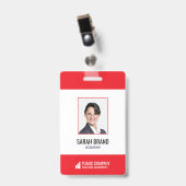 スタッフモダン企業の従業員のビジネスIDバッジ バッジ (正面 (クリップ付))