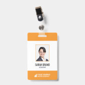 スタッフモダン企業の従業員のビジネスIDバッジ バッジ (正面 （クリップ付）)