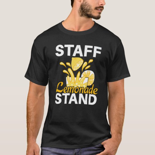 スタッフレモネードスタンドレモンフルーツ飲料 Tシャツ (正面)