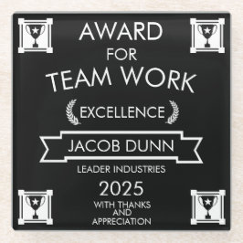 スタッフ企業のチーム作業賞 ガラスコースター