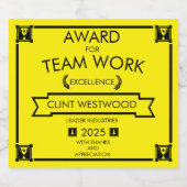 スタッフ企業のチーム作業賞 スパークリングワインラベル (シングルラベル)