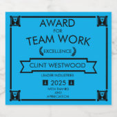 スタッフ企業のチーム作業賞 スパークリングワインラベル (シングルラベル)