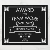 スタッフ企業のチーム作業賞 スパークリングワインラベル (シングルラベル)