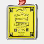 スタッフ企業のチーム作業賞 メタルオーナメント (左)