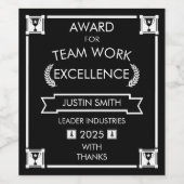 スタッフ企業のチーム作業賞 ワインラベル (シングルラベル)