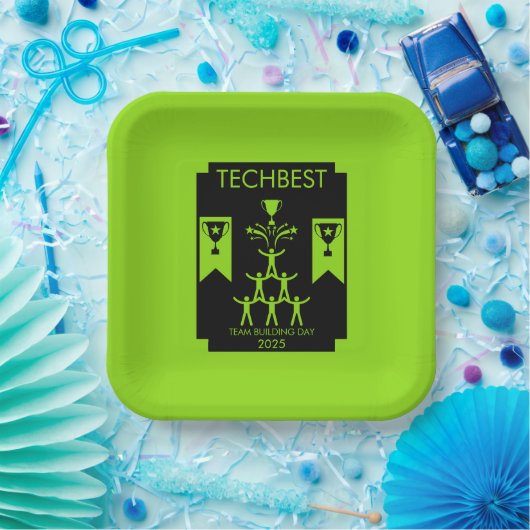 スタッフ企業のチーム建物イベント ペーパープレート (パーティー)