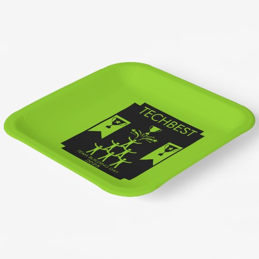 スタッフ企業のチーム建物イベント ペーパープレート (傾斜あり)