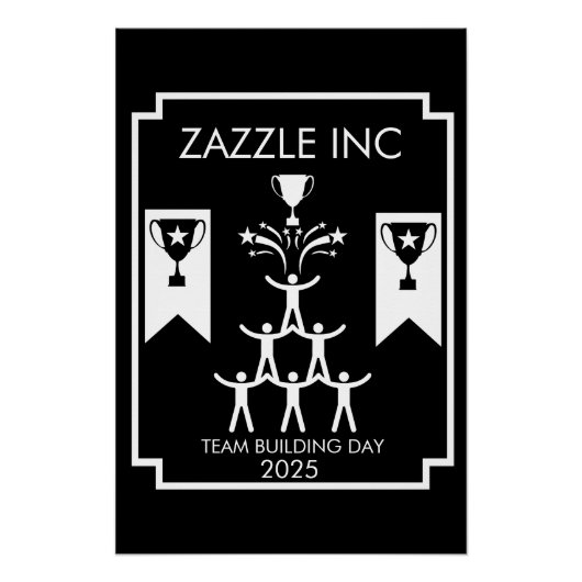 スタッフ企業のチーム建物イベント ポスター (正面)