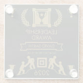 スタッフ企業のリーダーシップ賞 ガラスコースター (裏面)