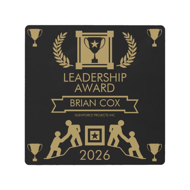 スタッフ企業のリーダーシップ賞 メタルプリント (正面)