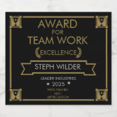 スタッフ企業の賞 スパークリングワインラベル (シングルラベル)